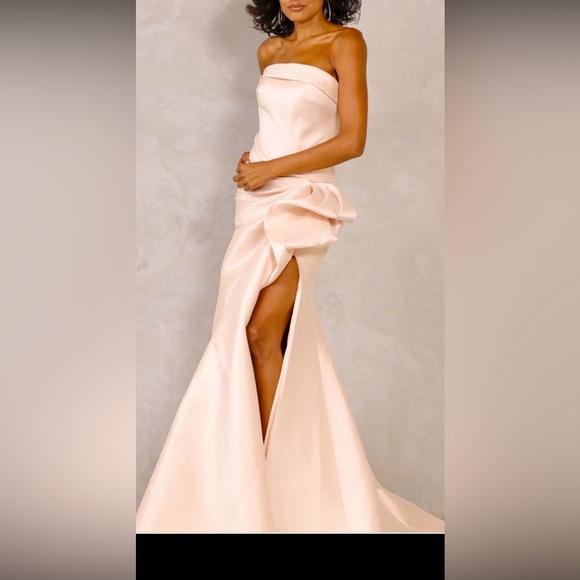 Champagne color Terani Couture gown - Picture 1 of 7